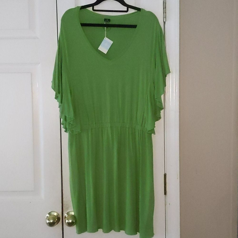 BeachCombers  lime green dress party date night casual beach Sz M NWT